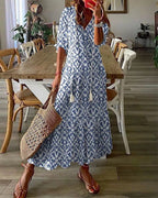 Luna | Effortlessly Chic Bohemian Midi Dress