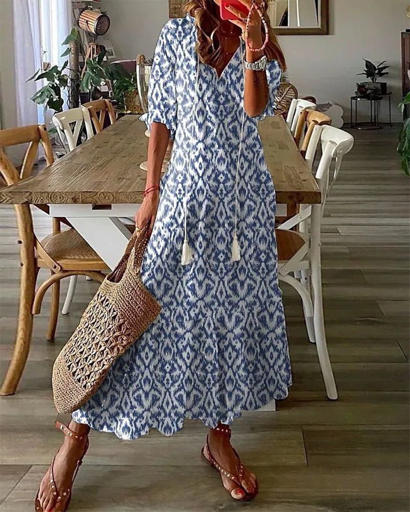 Luna | Effortlessly Chic Bohemian Midi Dress