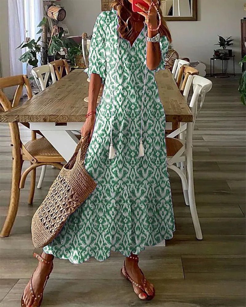 Luna | Effortlessly Chic Bohemian Midi Dress