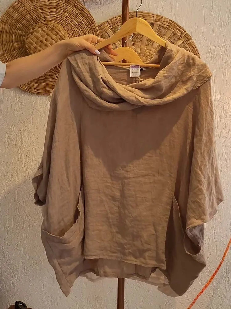 Soft Coral Loose Fit Top Lightweight Comfortable