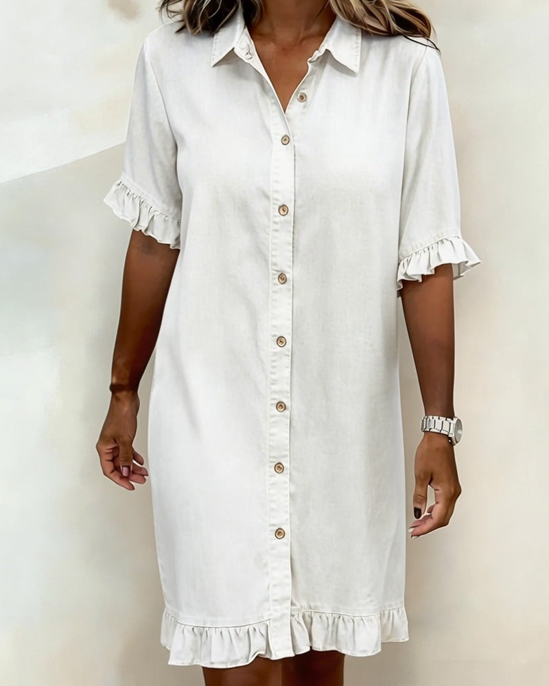 Soft Denim Dress Relaxed Fit Lightweight Casual Style