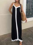 Nancy | Island Style Lavechic Colorblock Midi Dress Look
