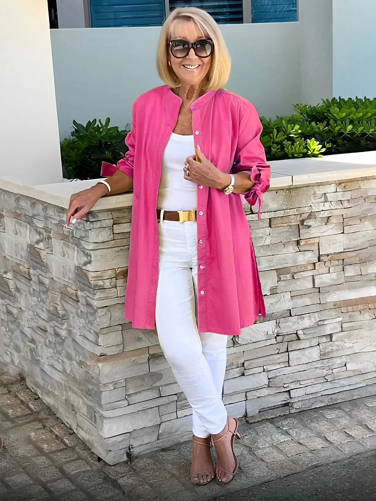 Lightweight Long Shirt Tunic Women Relaxed Fit Soft Fabric