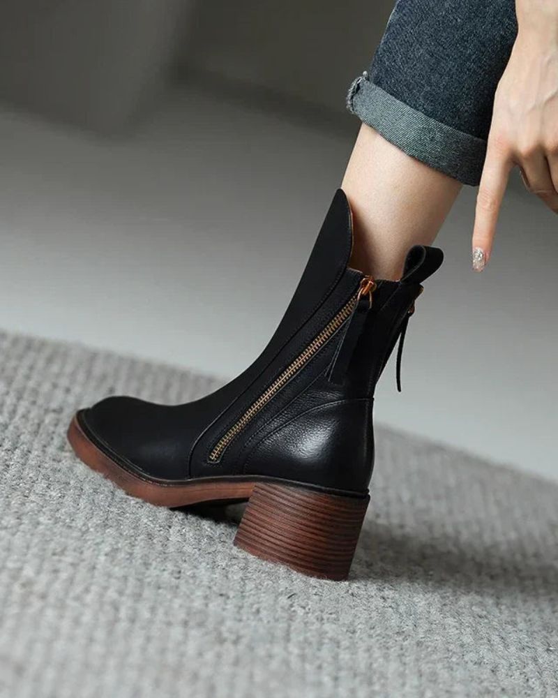 Myriam™ Luxe Leather Ankle Boots