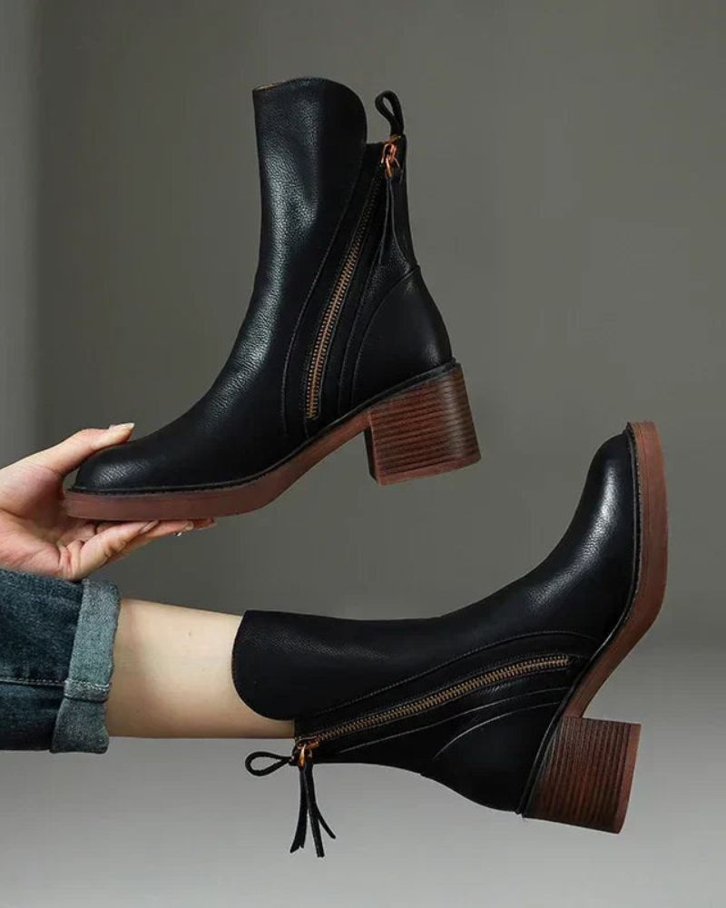 Vi™ Chic Leather Ankle Boots