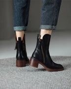 Vi™ Chic Leather Ankle Boots