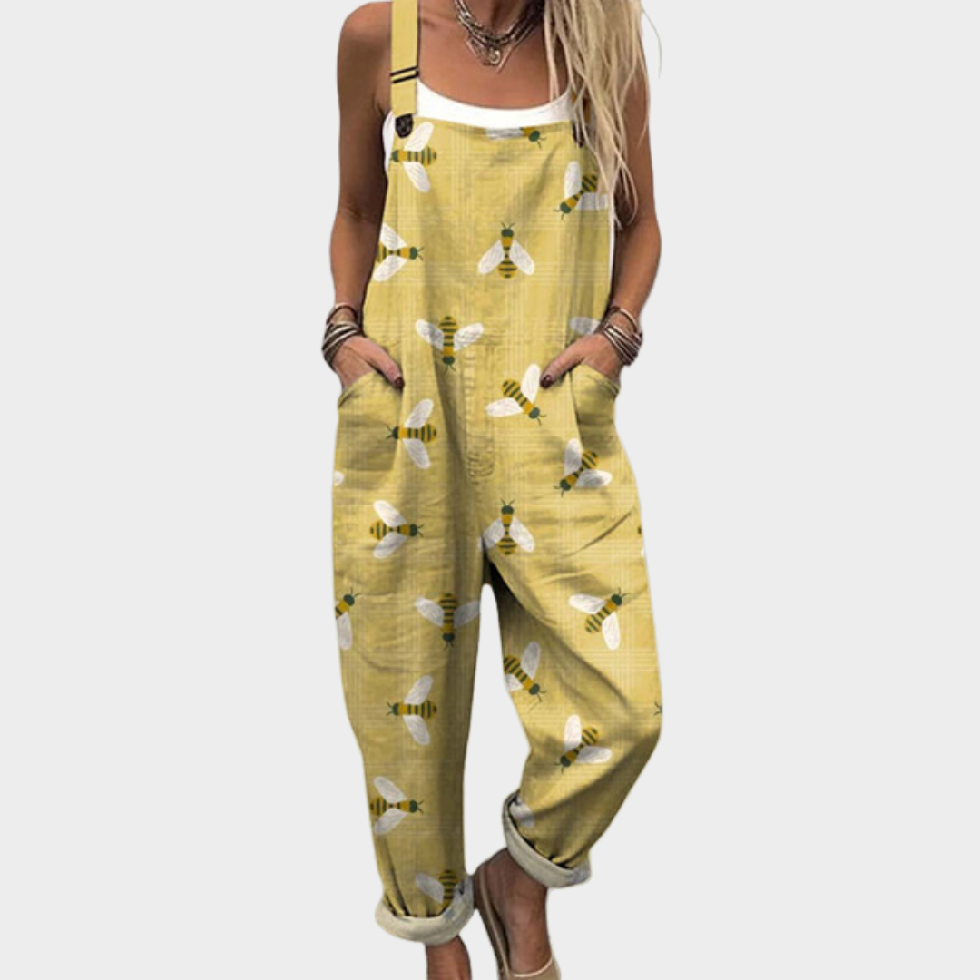 Cozy Printed Overalls