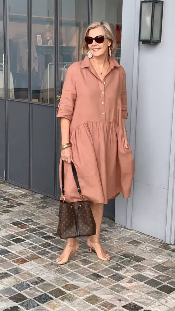 New Women's Cotton Linen Casual Dress – Carter & Lane