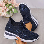 Rhinestone Embellished Women Sneakers Comfortable Fit