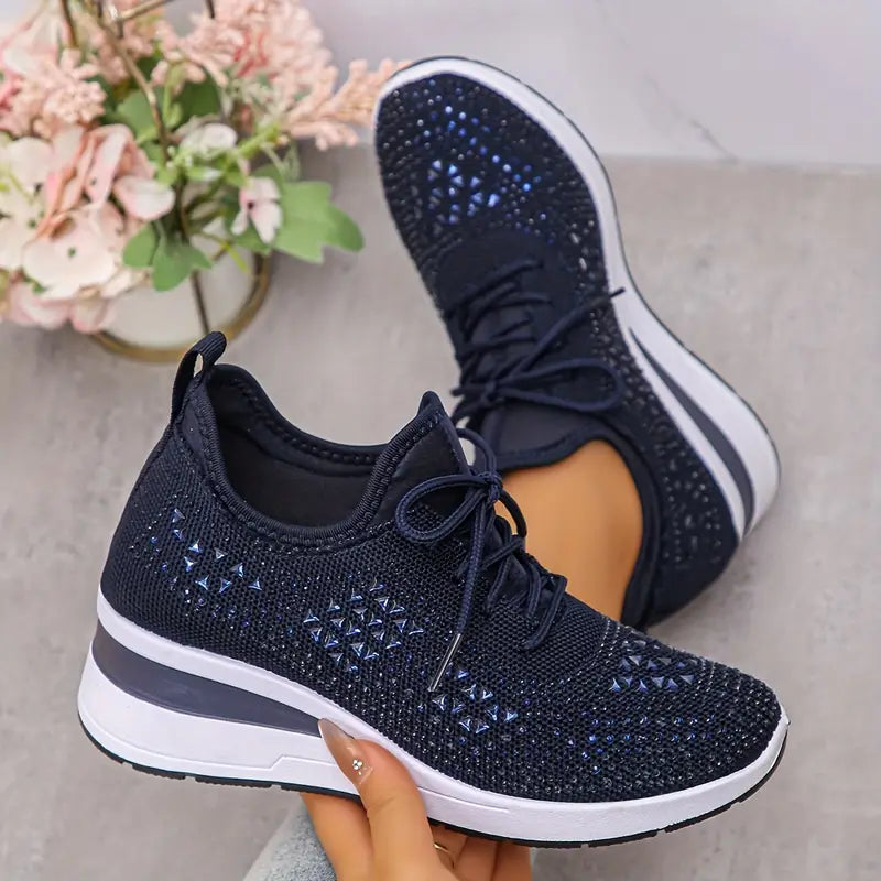 Rhinestone Embellished Women Sneakers Comfortable Fit