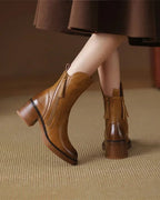 Vi™ Chic Leather Ankle Boots