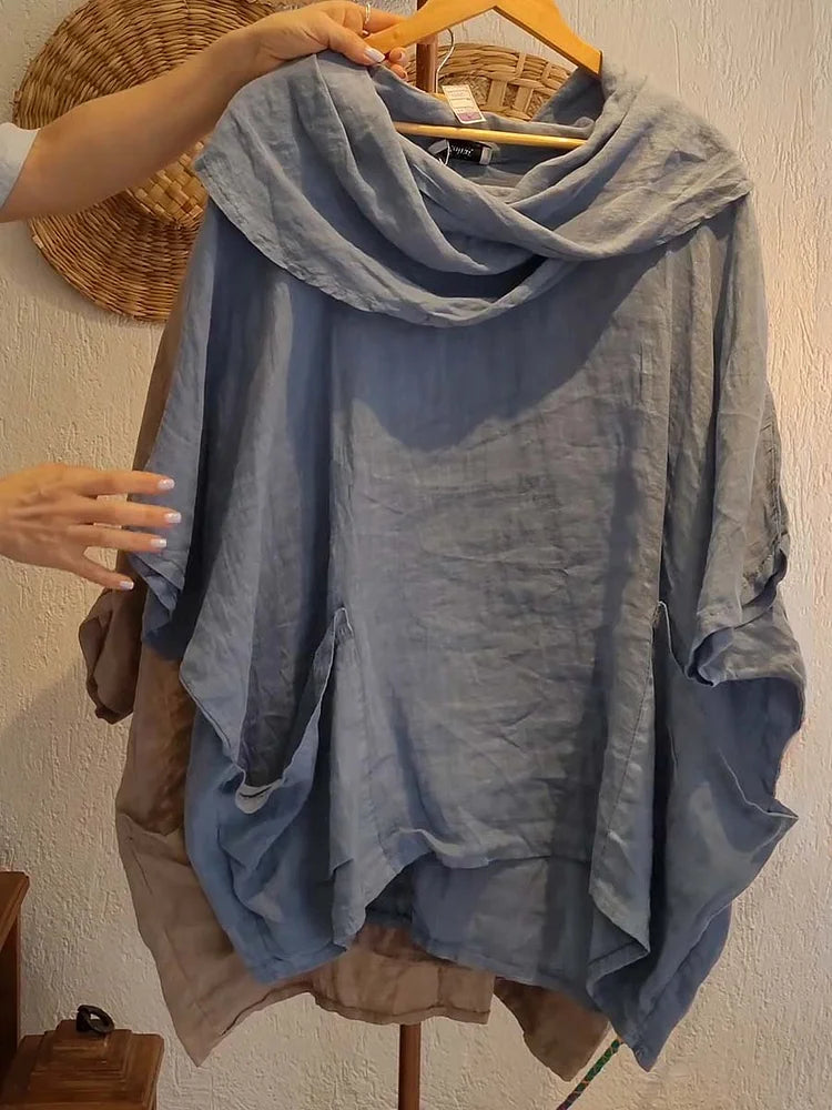 Soft Coral Loose Fit Top Lightweight Comfortable