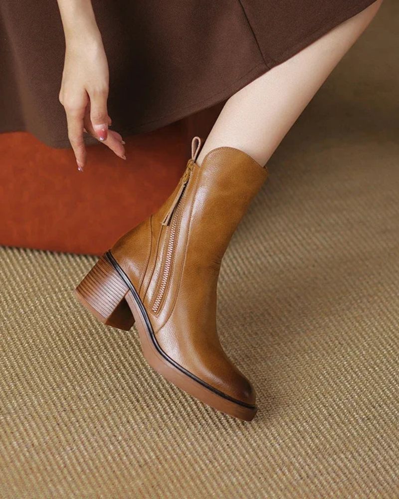 Myriam™ Luxe Leather Ankle Boots