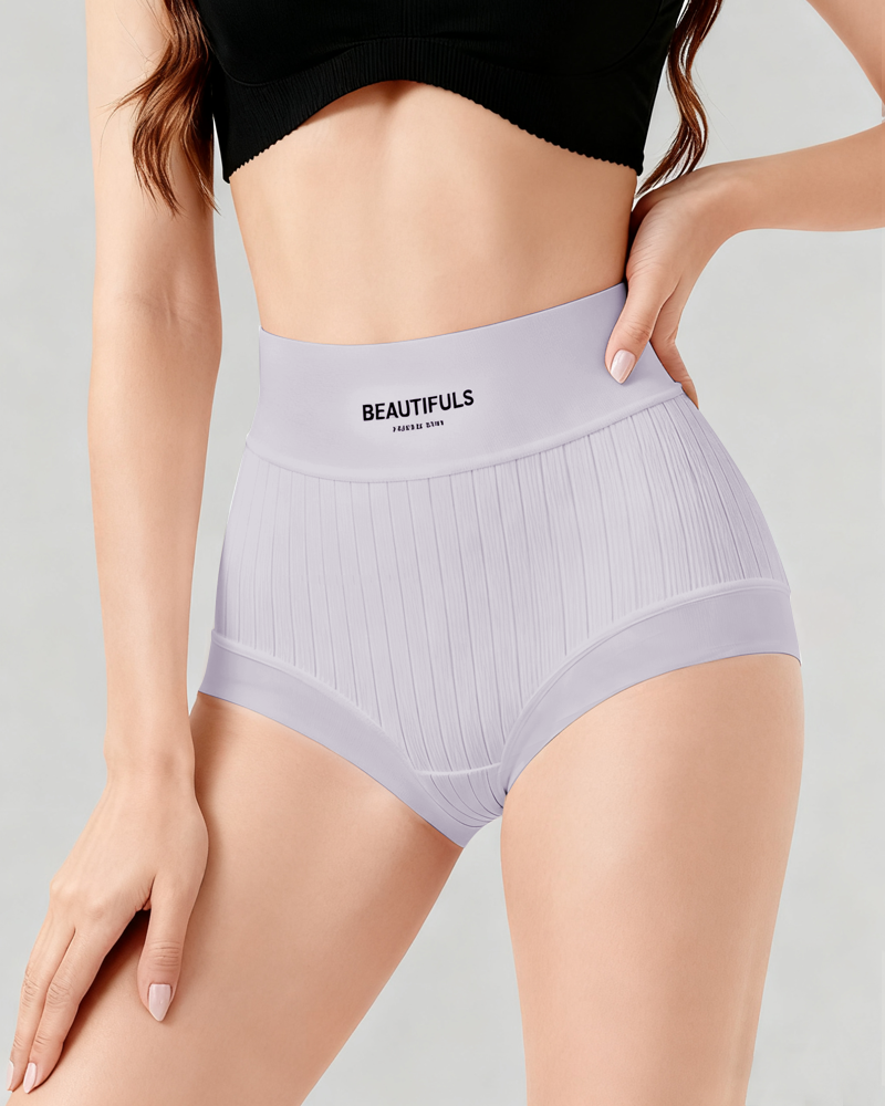 High-Waisted Cotton Antibacterial Underwear – Pack of 4