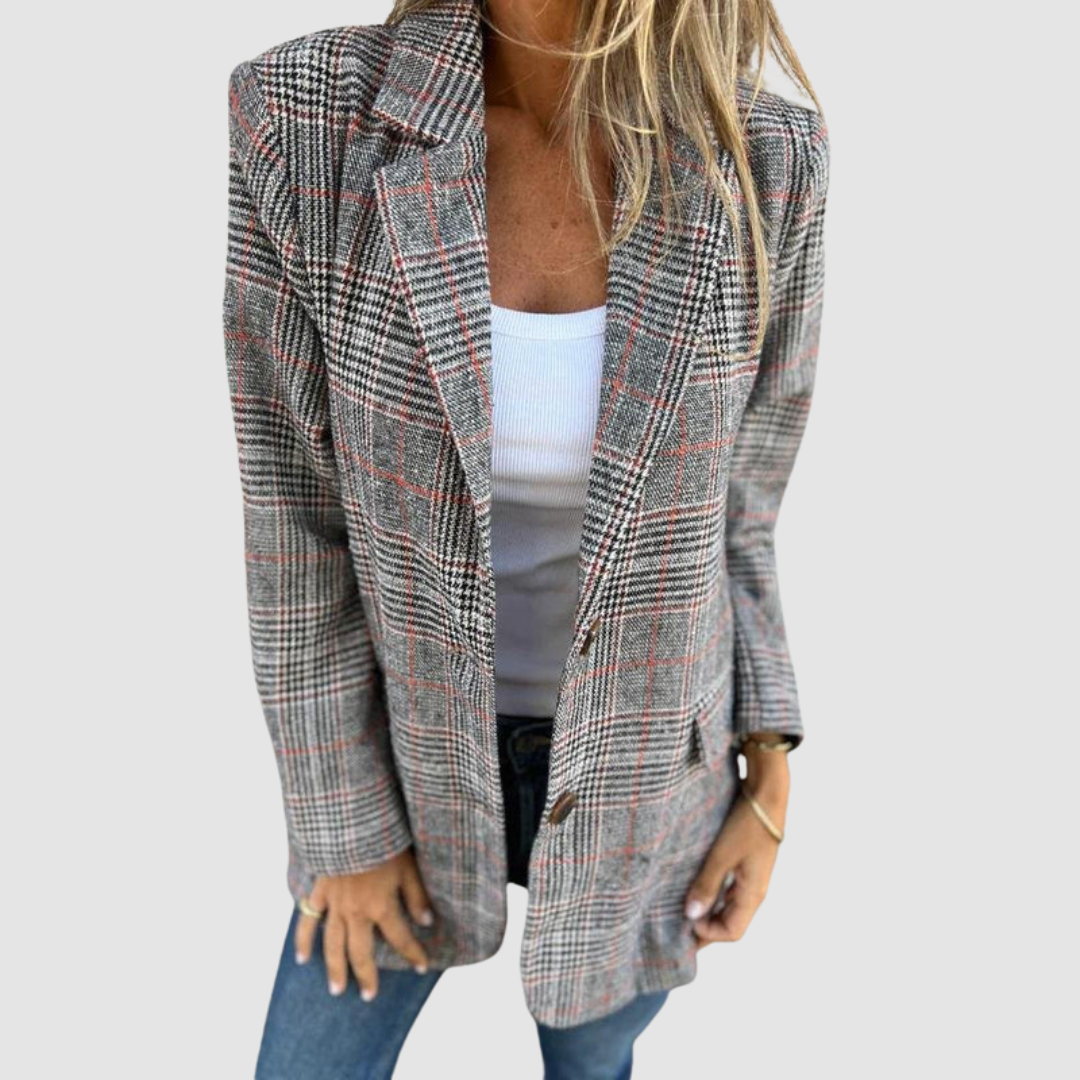 Isabel™ Chic Plaid Winter Blazer