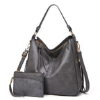 Soft Leather Hobo Tote Bag with Hidden Anti Theft Pocket
