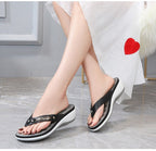 Cushioned Wedge Sandals Women Arch Support Leather