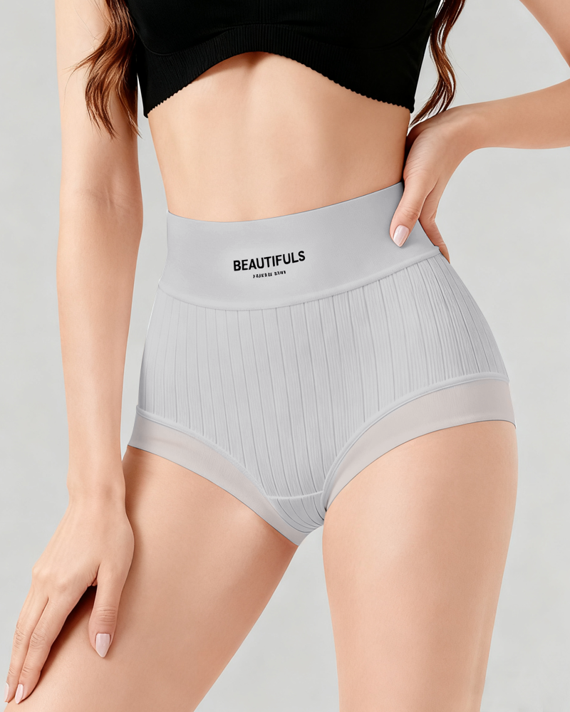 High-Waisted Cotton Antibacterial Underwear – Pack of 4