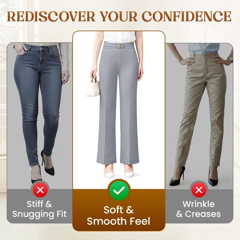 LinenGlam - Women's All-Season Wide Leg Linen Pants