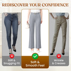 LinenGlam - Women's All-Season Wide Leg Linen Pants