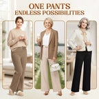 LinenGlam - Women's All-Season Wide Leg Linen Pants