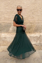 Louise | Chic V-Neck Maxi Dress for Elegant Parties