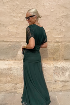 Louise | Chic V-Neck Maxi Dress for Elegant Parties
