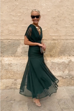 Louise | Chic V-Neck Maxi Dress for Elegant Parties