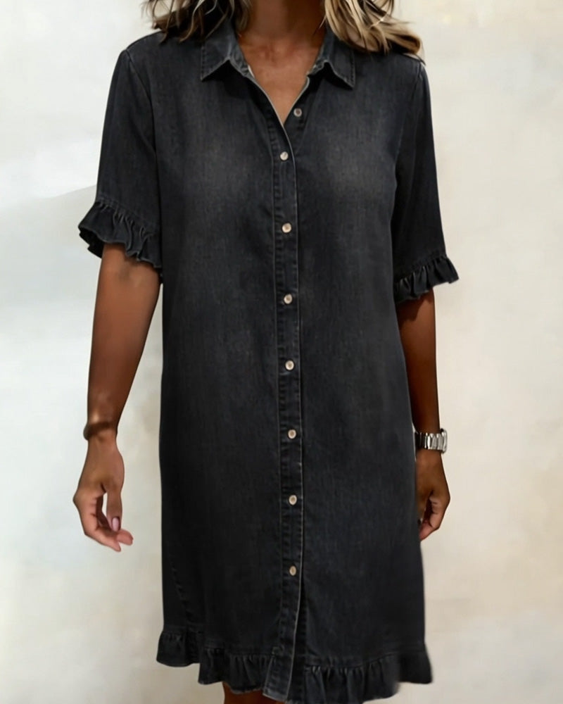 Soft Denim Dress Relaxed Fit Lightweight Casual Style