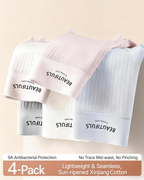 High-Waisted Cotton Antibacterial Underwear – Pack of 4