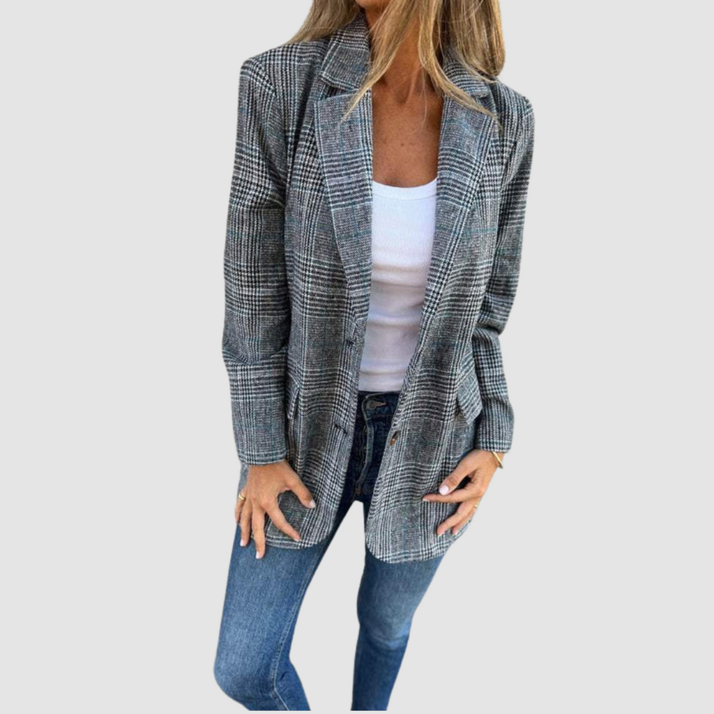 Isabel™ Chic Plaid Winter Blazer