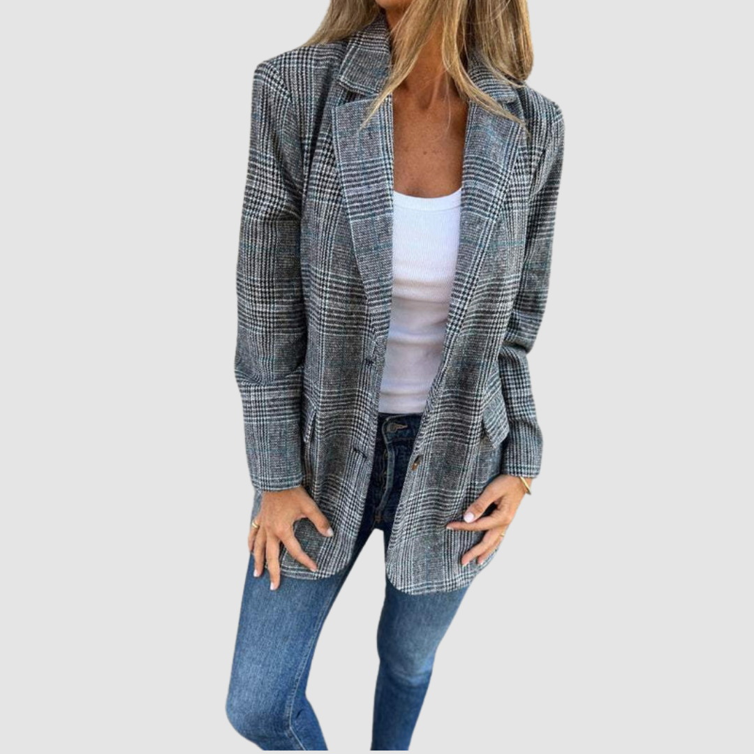 Isabel™ Chic Plaid Winter Blazer