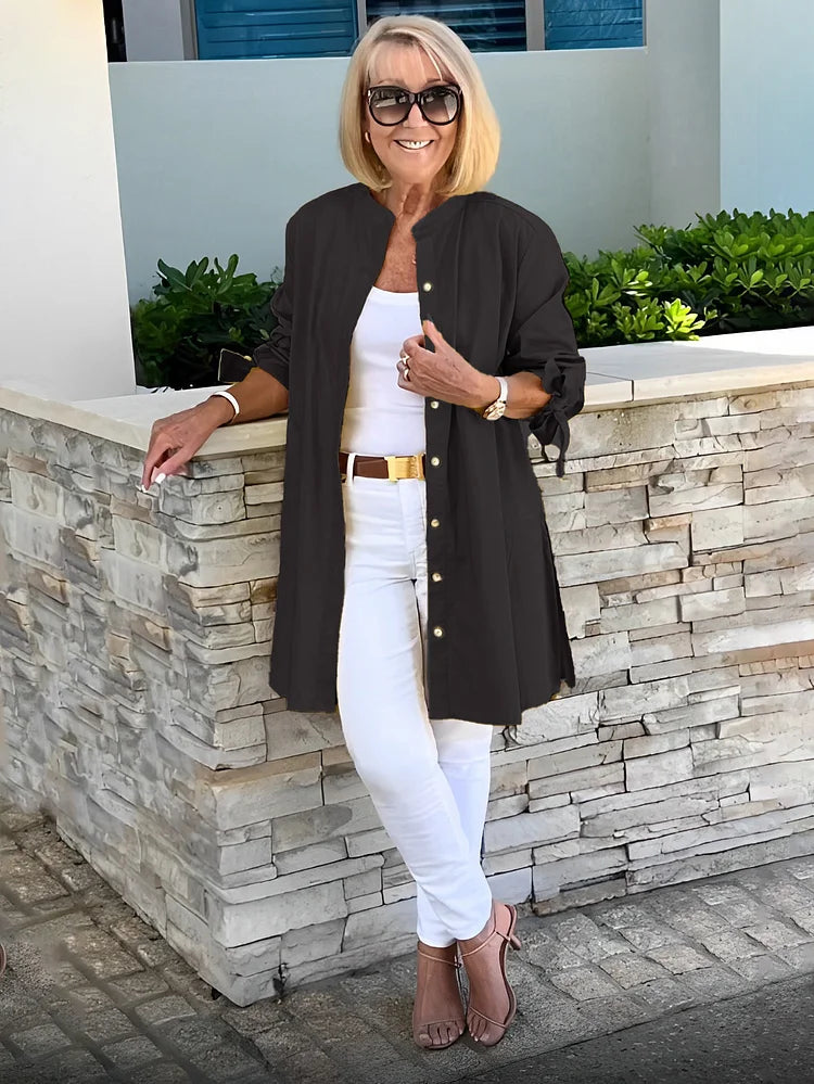 Lightweight Long Shirt Tunic Women Relaxed Fit Soft Fabric