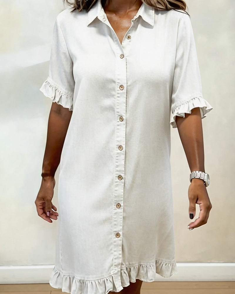 Soft Denim Dress Relaxed Fit Lightweight Casual Style