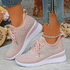Rhinestone Embellished Women Sneakers Comfortable Fit
