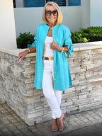 Lightweight Long Shirt Tunic Women Relaxed Fit Soft Fabric