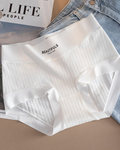 High-Waisted Cotton Antibacterial Underwear – Pack of 4