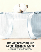 High-Waisted Cotton Antibacterial Underwear – Pack of 4