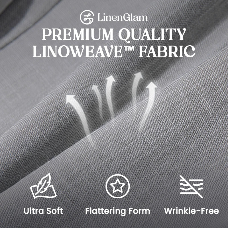 LinenGlam - Women's All-Season Wide Leg Linen Pants