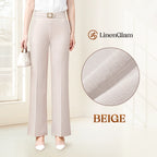 LinenGlam - Women's All-Season Wide Leg Linen Pants