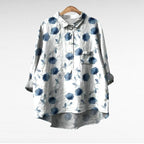 Camille | Elegant Linen Summer Blouse