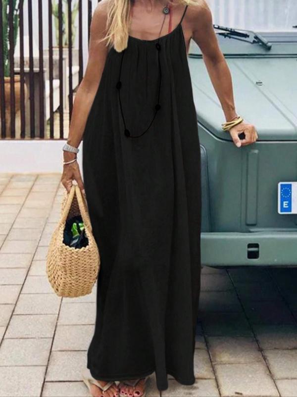 Green Maxi Dress Women Adjustable Straps Backless