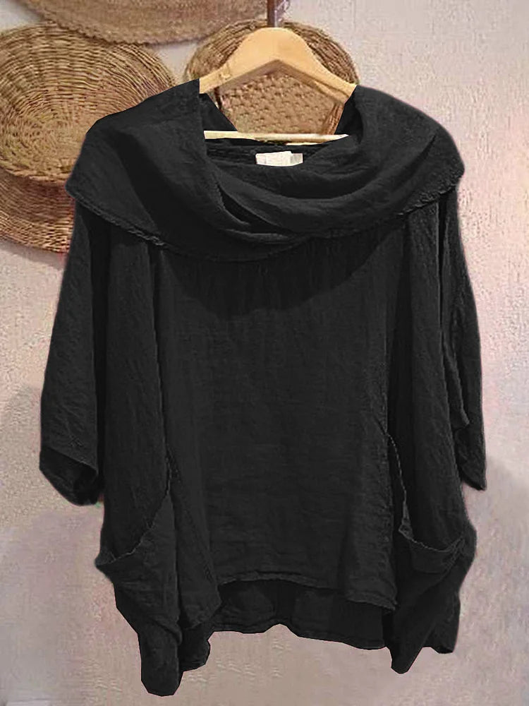 Soft Coral Loose Fit Top Lightweight Comfortable