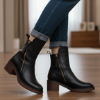 Vi™ Chic Leather Ankle Boots