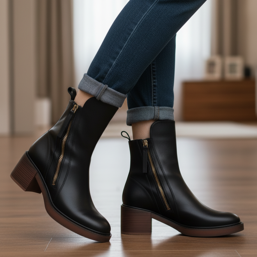 Vi™ Chic Leather Ankle Boots