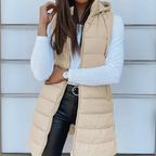 Mitchelle™ Women's Long Sleeveless Casual Puffer Vest