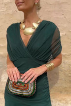 Louise | Chic V-Neck Maxi Dress for Elegant Parties