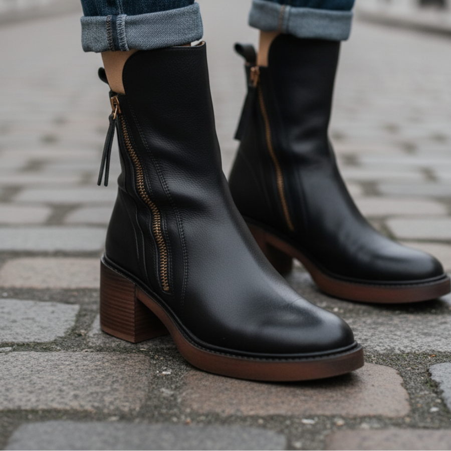Vi™ Chic Leather Ankle Boots