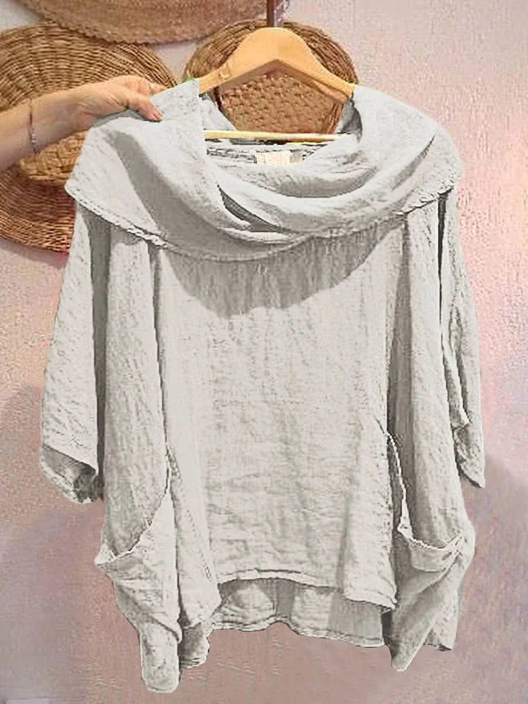 Soft Coral Loose Fit Top Lightweight Comfortable
