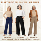 LinenGlam - Women's All-Season Wide Leg Linen Pants